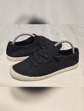 ID Required Womens Knit Sneakers Sz 10 Black